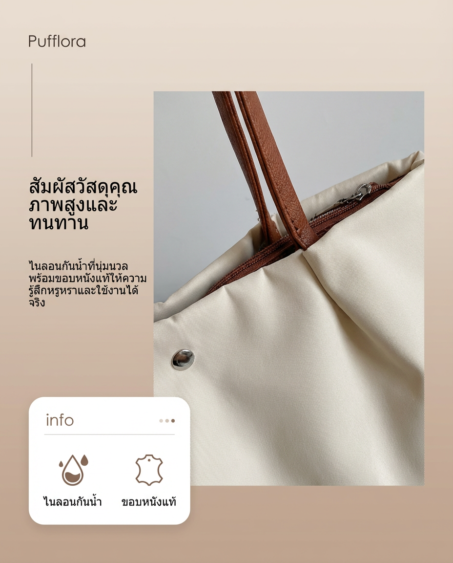 Pufflora กระเป๋าสะพายข้าง รุ่น Cozy Tote