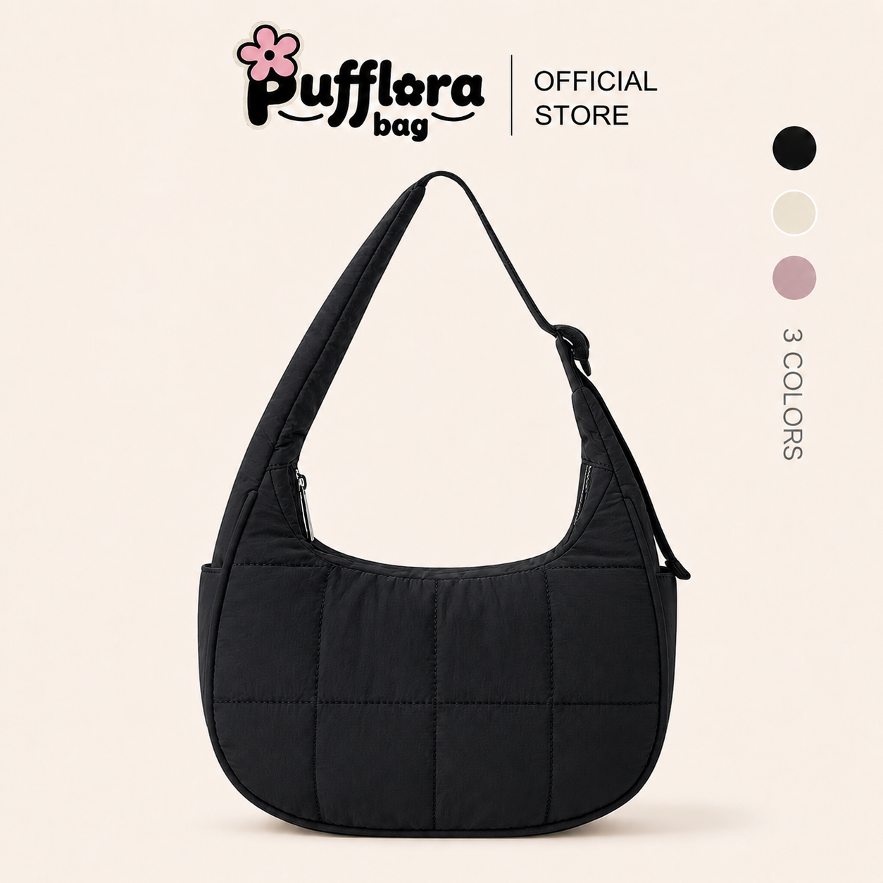 Pufflora กระเป๋าสะพาย กระเป๋าครอสบอดี้ รุ่น Luna Crossbody Bag ใส่ของได้เยอะ สายปรับระดับได้ พกพาสะดวก