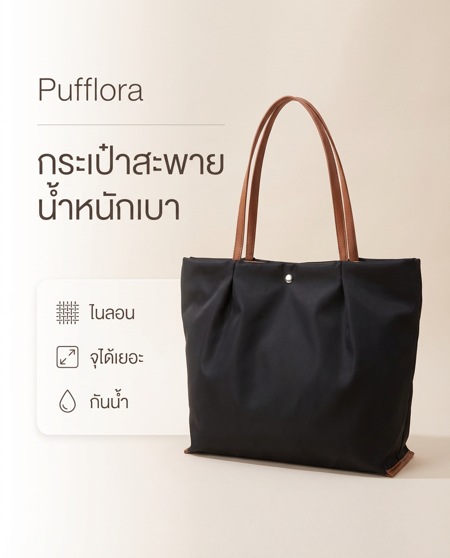 Pufflora กระเป๋าสะพายข้าง รุ่น Cozy Tote