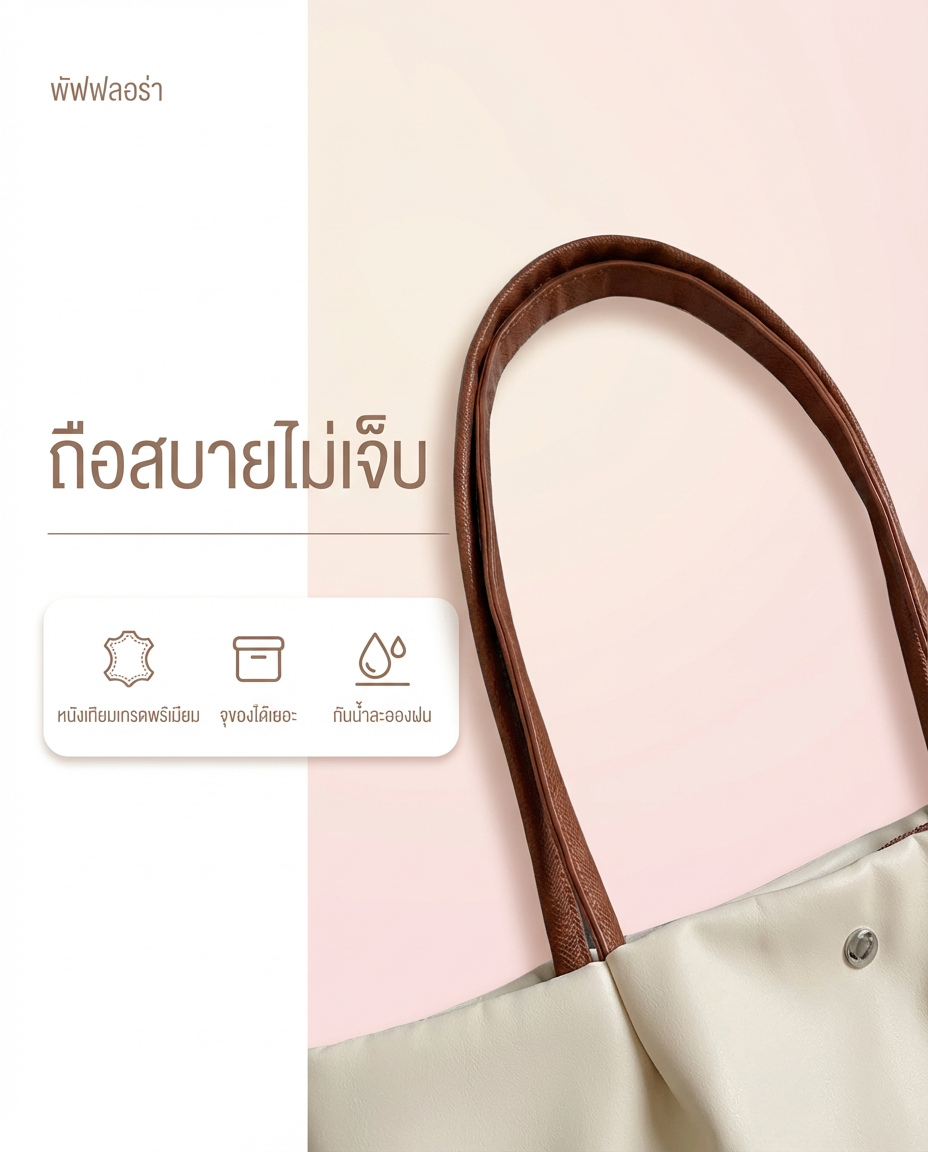 Pufflora กระเป๋าสะพายข้าง รุ่น Cozy Tote
