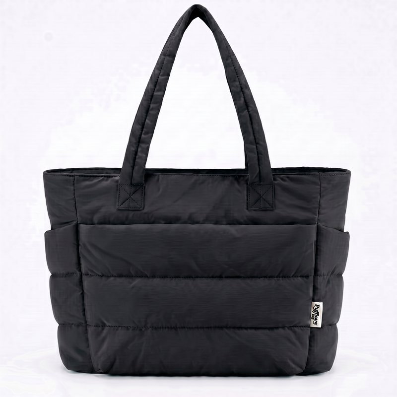 Pufflora กระเป๋าใส่โน้ตบุ๊ค กระเป๋าโท้ท รุ่น Signature Puffer กระเป๋าสะพายข้าง ใบใหญ่ ใส่Laptop/iPadได้ น้ำหนักเบา ช่องเก็บของหลายช่อง ความจุเยอะ วัสดุกันน้ำ