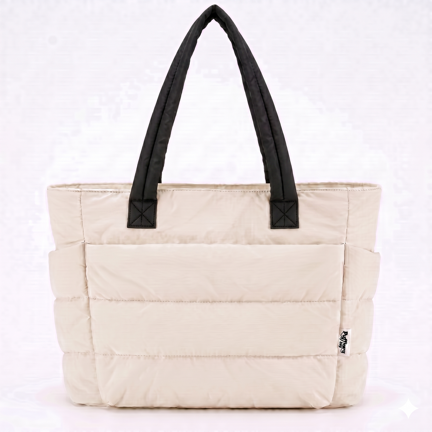 Pufflora กระเป๋าสะพาย กระเป๋าถือ กระเป๋าโท้ท รุ่น Contrast Puffer Tote กระเป๋าใส่แล็ปท็อป/iPad ช่องเก็บของหลายช่อง ความจุเยอะ