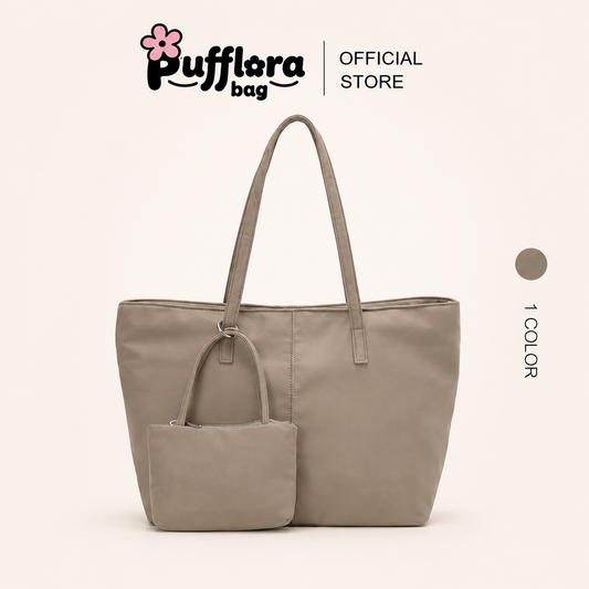 Pufflora กระเป๋าสะพาย กระเป๋าโท้ท กระเป๋าถือ รุ่น Carry-All Tote ความจุเยะ วัสดุกันน้ำ กระเป๋า2in1 พกพาสะดวก